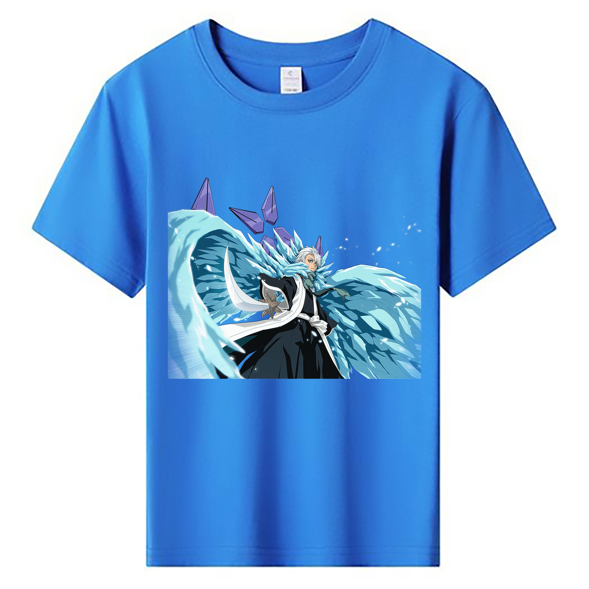 （画像用） ブリーチ 日番谷冬獅郎（ひつがや とうしろう） BLEACH Hitsugaya Toushirou 綿100％キッズTシャツ（フロントプリント）